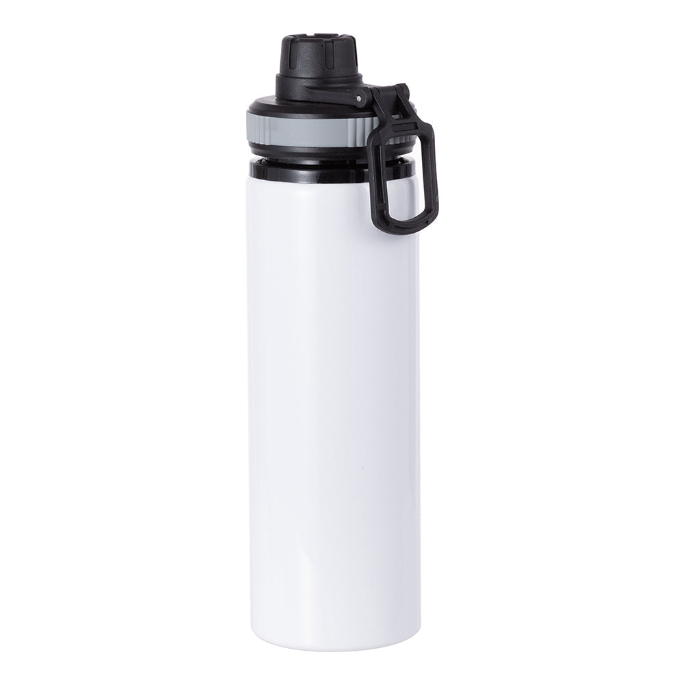 MissKraft - Sublimation - Gourde en Aluminium - Blanc/Bouchon Gris - 850 ml
