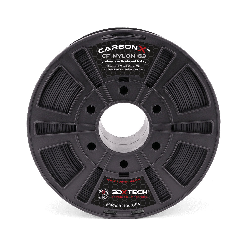 3DXTech - CarbonX - PA12+CF (Fibres de Carbone) - Noir (Black) - 1.75 mm - 500 g