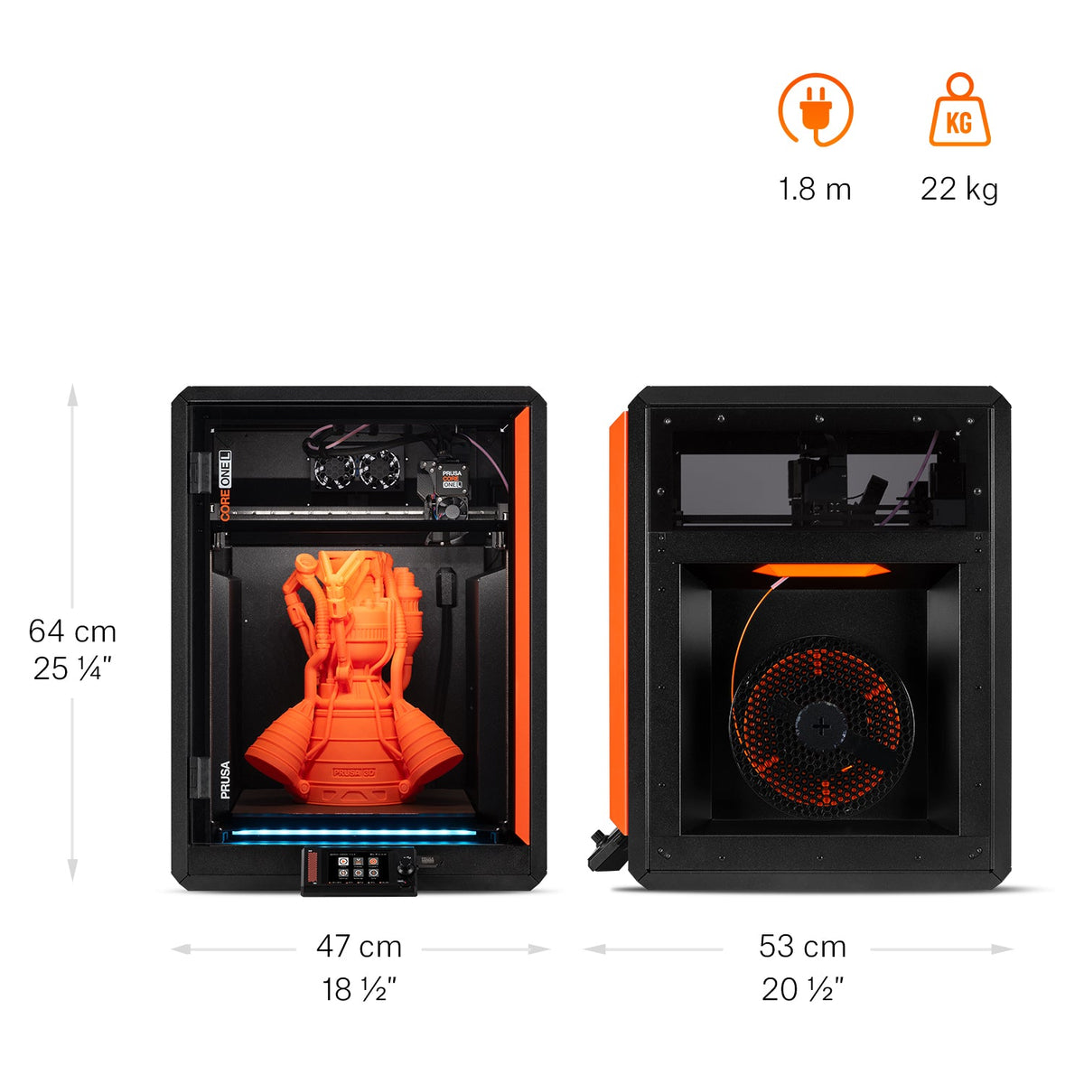 Prusa - Core One L+ - Imprimante 3D Fermée Grand Volume avec Advanced Filtration BUNDLE