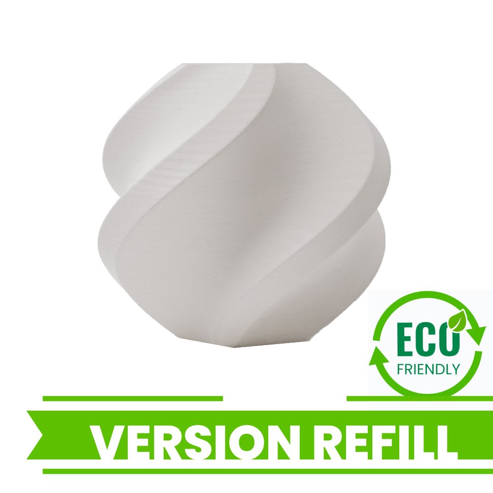 Bambu Lab - PLA Matte - Blanc Ivoire (Ivory White) - 1,75 mm - 1 kg - Refill