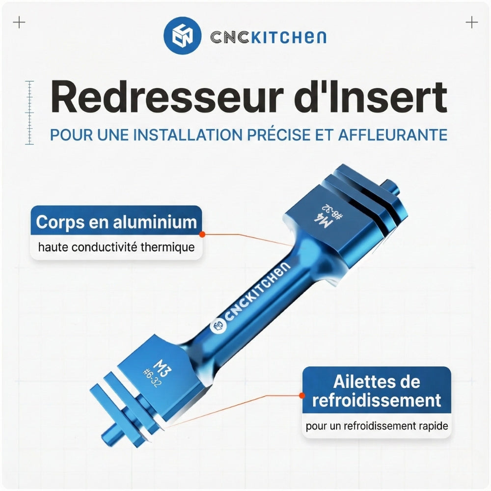 CNC Kitchen - Outil d’Insertion pour Inserts Filetés (Insert straightener) - M2/M2,5