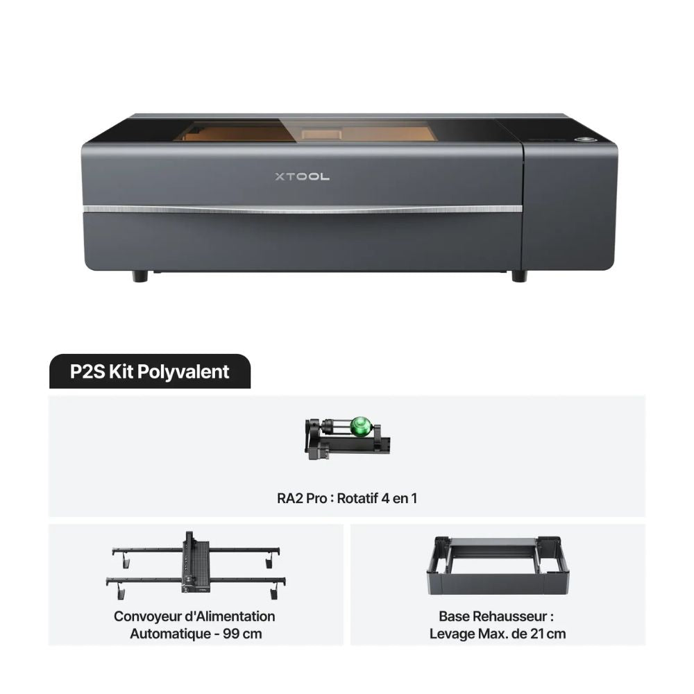 xTool - P2S 55W - Classe IV - Kit Polyvalent