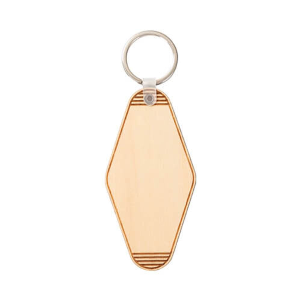 MissKraft - Sublimation - Lot de 5 Porte-clef Rayé en Contreplaqué