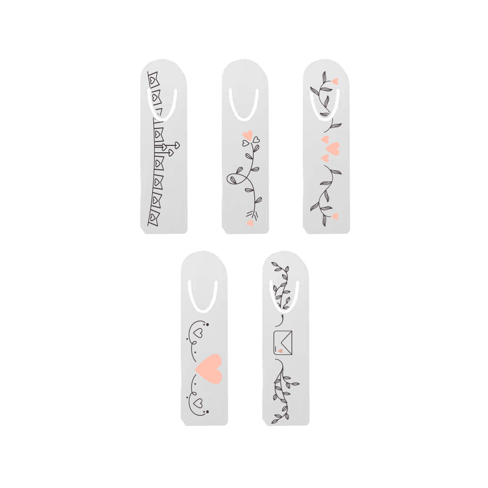 MissKraft - Sublimation - Lot de 5 Marque-pages Rectangulaires - Sublimé