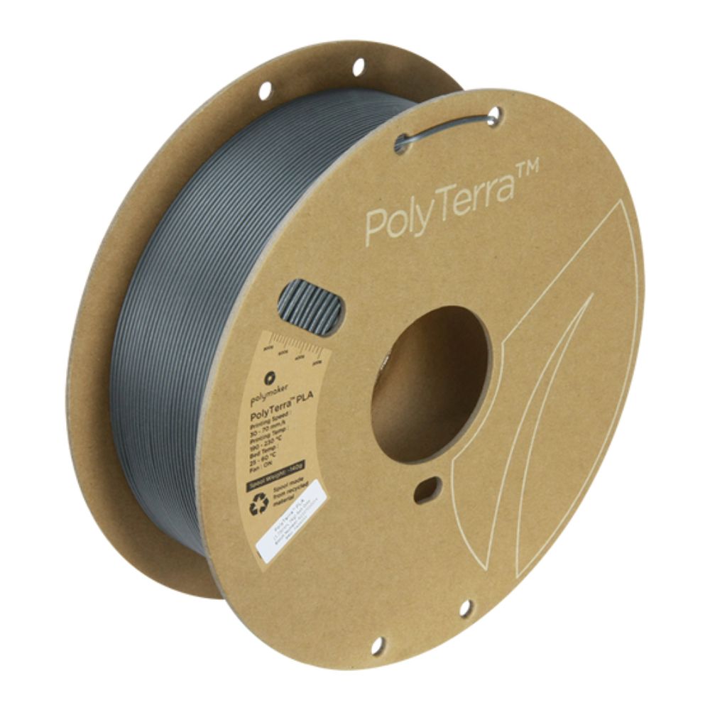 Polymaker - PolyTerra PLA - Gris Cendre (Ash Grey) - 1,75 mm - 1 kg