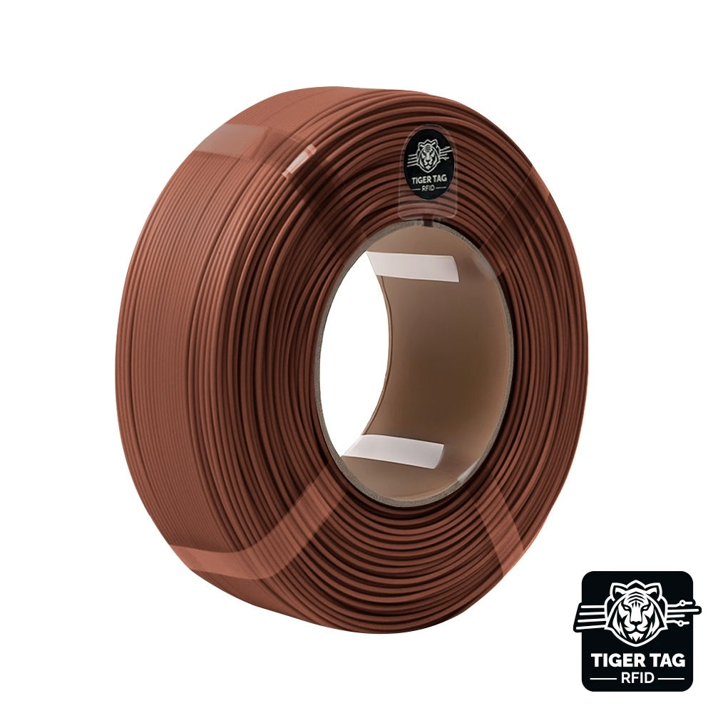 R3D - PETG Matte - Marron (Brown) - 1,75 mm - 1 kg Refill avec RFID TigerTag