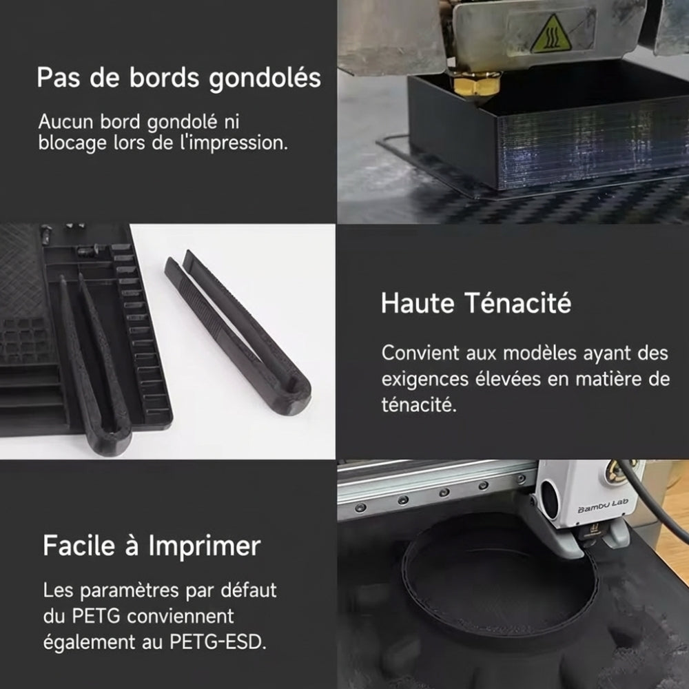 eSun - PETG-ESD - Noir (Black) - 1,75 mm - 1 kg 1 kg avec RFID TigerTag