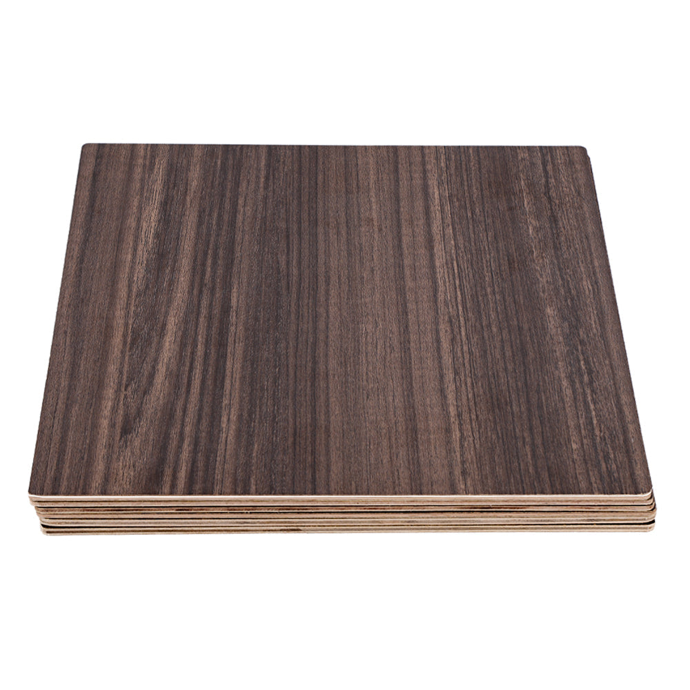 Creality - 10 Plaques de Contreplaqué Mélaminé Noyer (Walnut Plywood Sheets) - 30 x 30 cm - 3 mm