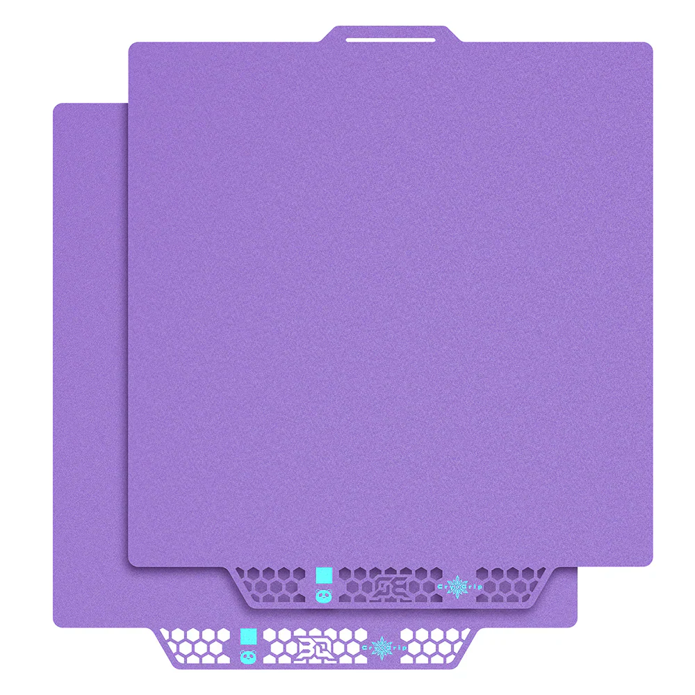 BIQU - Plateau CryoGrip Pro - Bambu Lab X1/X2/P1/P2/A1 - Violet glacé fin - (Glacier Fine Textures)
