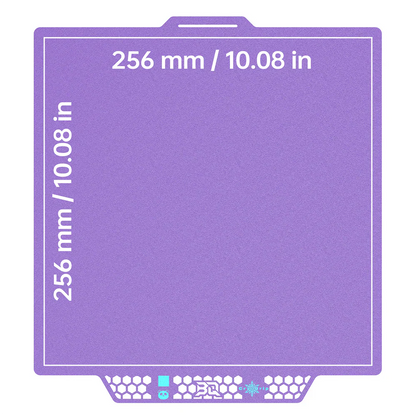 BIQU - Plateau CryoGrip Pro - Bambu Lab X1/X2/P1/P2/A1 - Violet glacé fin - (Glacier Fine Textures)