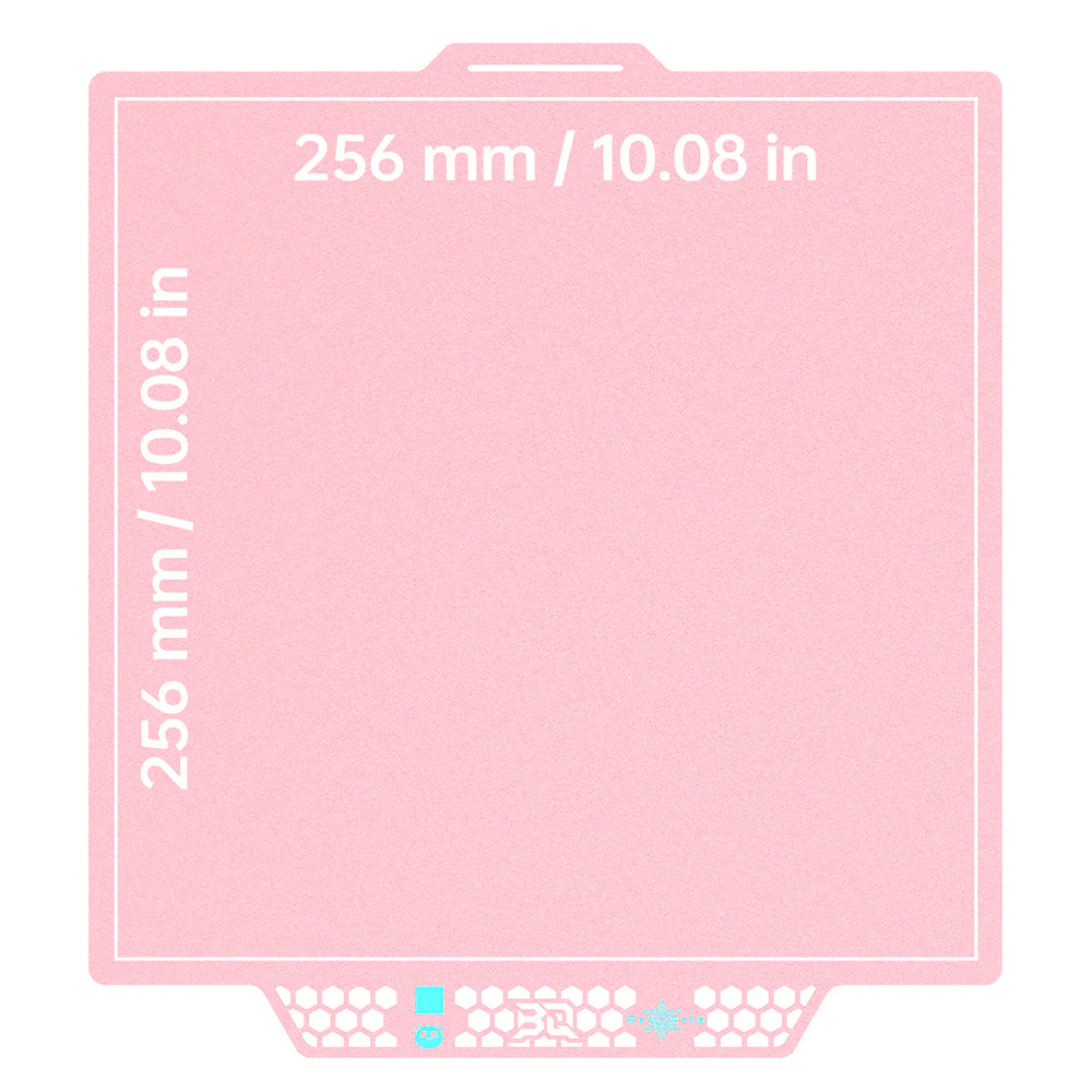 BIQU - Plateau CryoGrip Pro - Bambu Lab X1/P1/P2/A1 - Rose glacé fin - (Glacier Fine Textures)