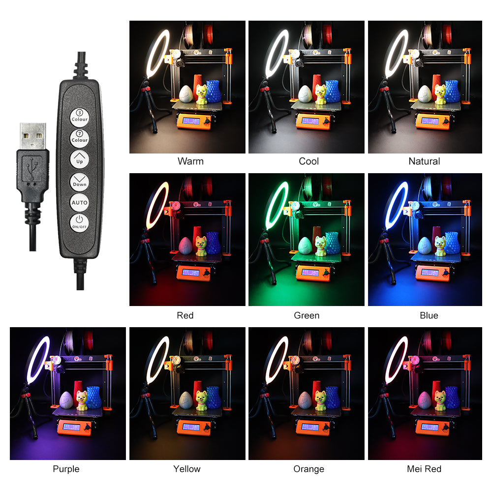 Anneau lumineux LED RVB