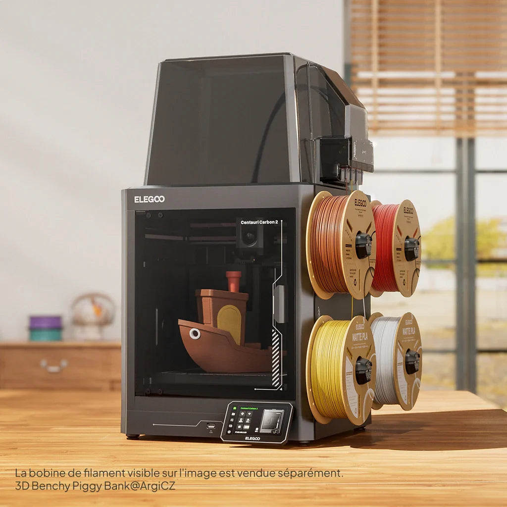Elegoo - Mini Factory Centauri Carbon 2 Combo - Imprimante 3D avec Multicolore CC2 + CANVAS