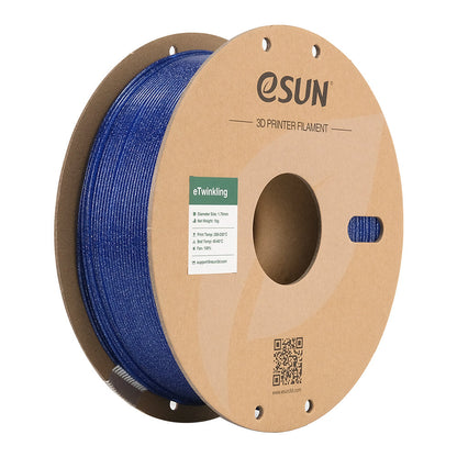 Bobine eSun de PLA eTwinkling Blue - 1 kg - Bobine en carton 