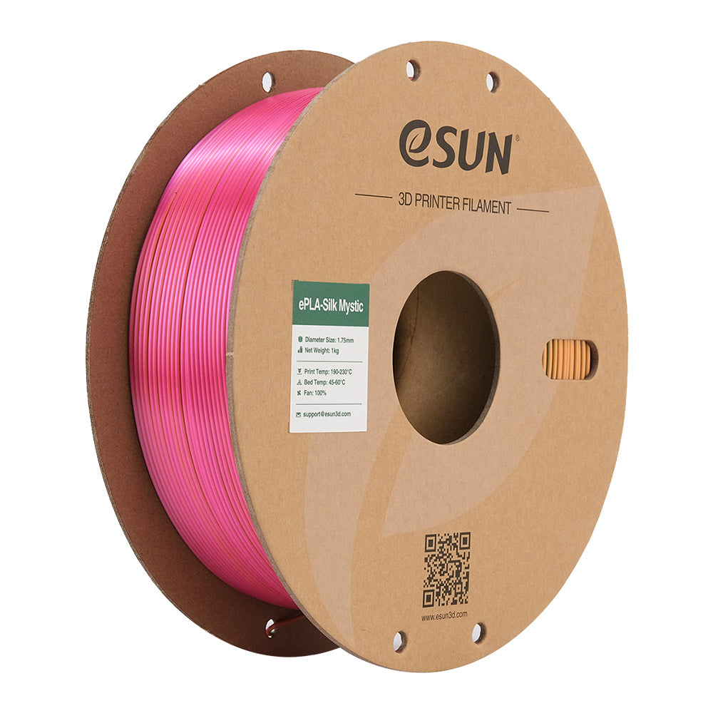 Bobine eSun de eSilk-PLA Mystic Gold Red Green - 1 kg - Spool carton