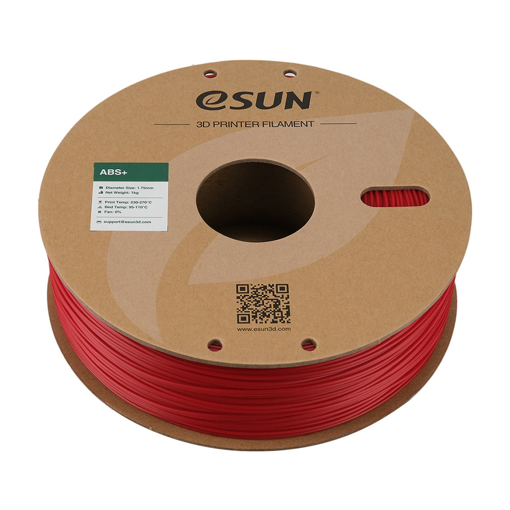 Bobine de ABS+ eSun Fire Engine Red - 1kg - Spool couchée