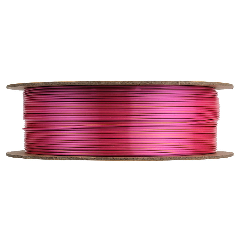 Bobine eSun de eSilk-PLA Mystic Gold Red Green - 1 kg - Spool vue de face