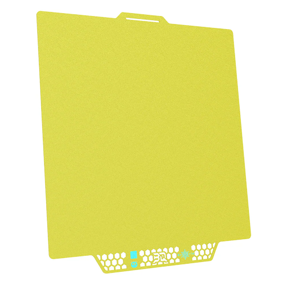 BIQU - Plateau CryoGrip Pro - Bambu Lab X1/X2/P1/P2/A1 - Jaune glacé fin - (Glacier Fine Textures)