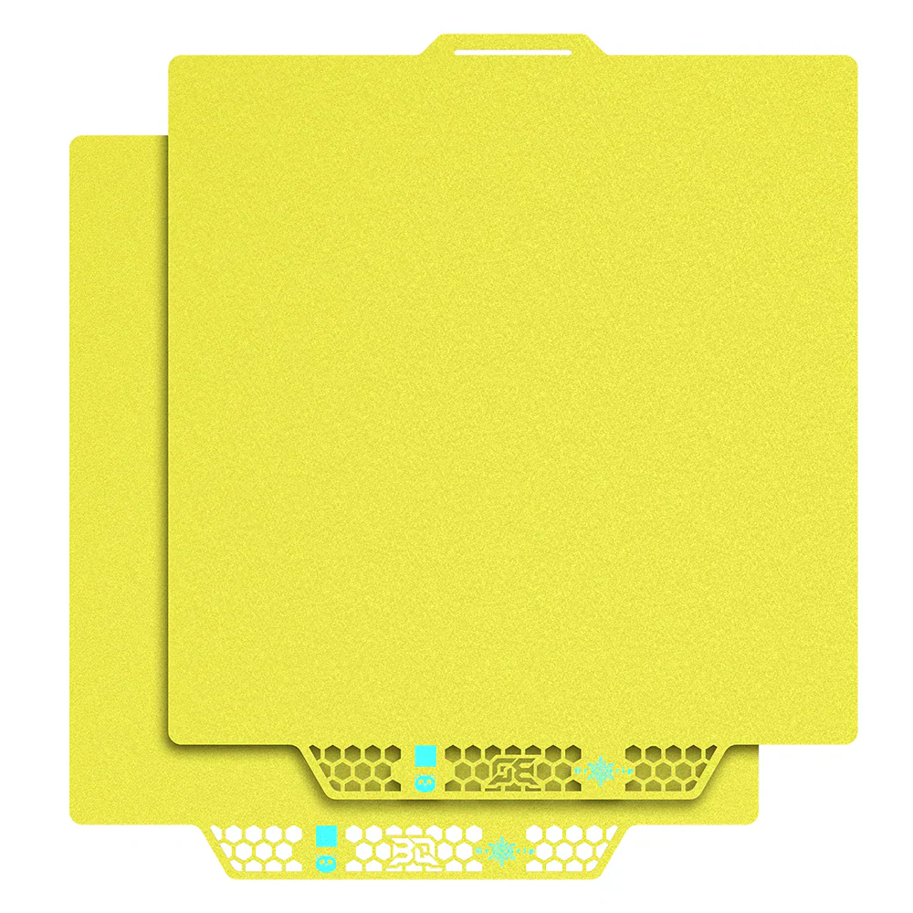 BIQU - Plateau CryoGrip Pro - Bambu Lab X1/X2/P1/P2/A1 - Jaune glacé fin - (Glacier Fine Textures)