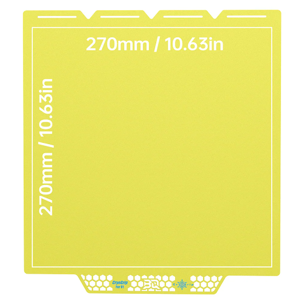 BIQU - Plateau CryoGrip Pro - Snapmaker U1 - Jaune glacé fin - (Glacier Fine Textures)