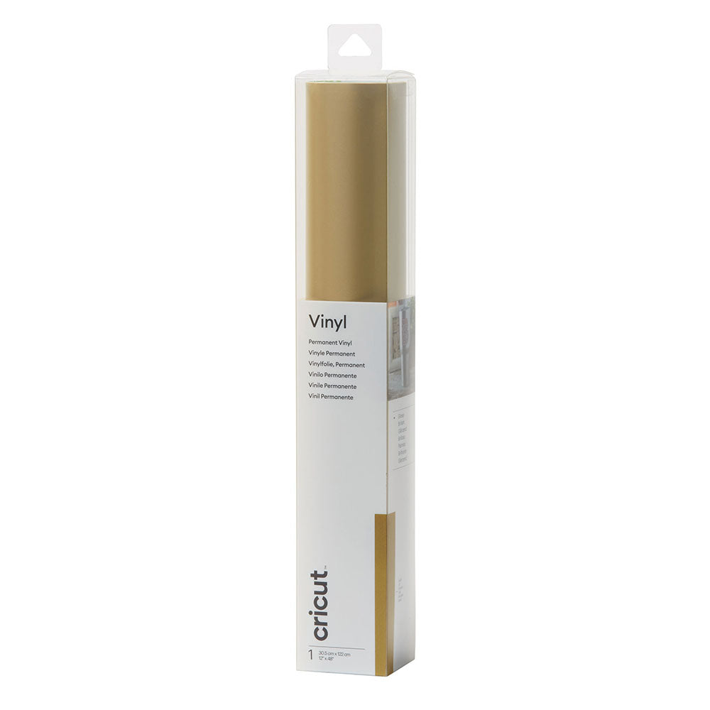 Cricut - Vinyle Premium Permanent - Or (Gold) - 30.5 x 122 cm