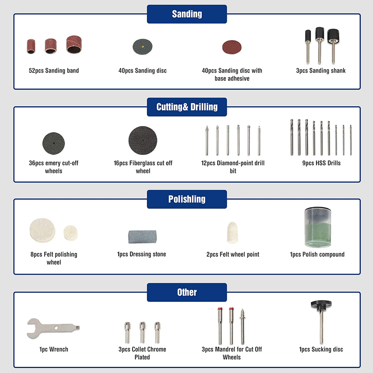 Workpro - Accessoires pour Perceuse-Meuleuse de précision