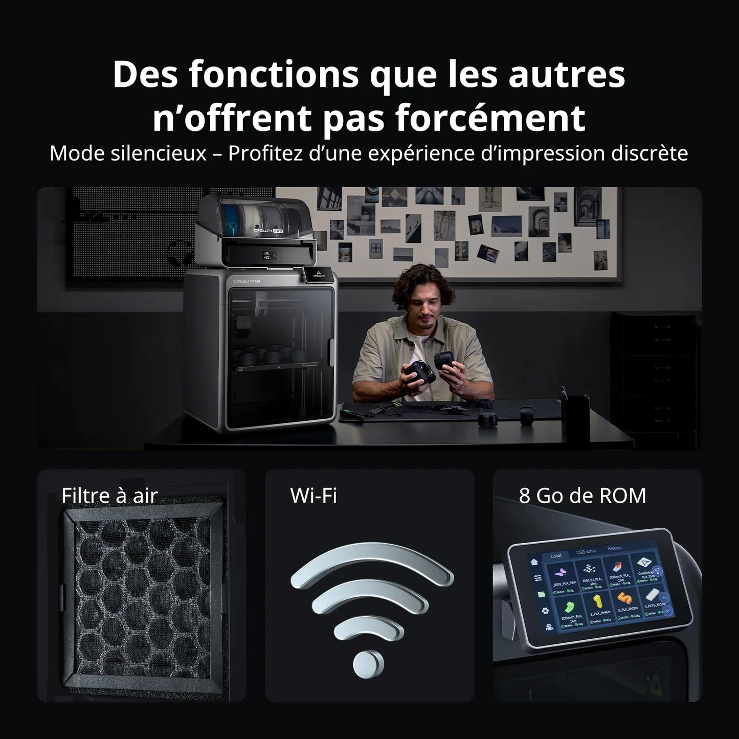 Creality - K2 Combo avec CFS - Imprimante 3D FDM Multi-Couleurs