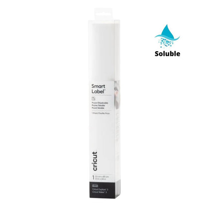 Cricut - Papier Autocollant Soluble  - Blanc - 33 x 61 cm