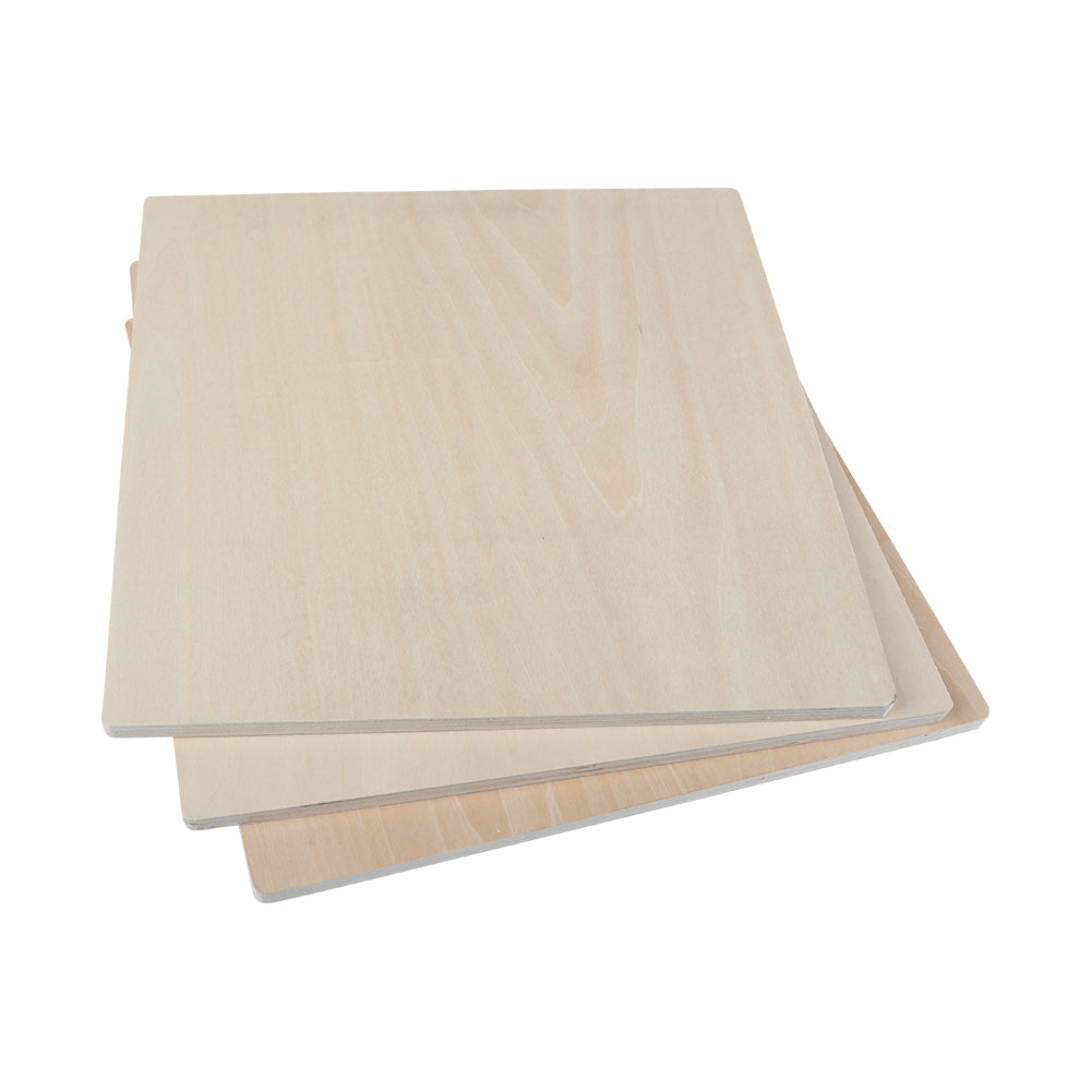 Creality - 3 Plaques de Contreplaqué Mélaminé Tilleul (Basswood Sheets) - 30 x 30 cm - 10 mm