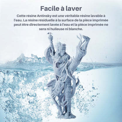 Antinsky - Washable Rigid Resin - Gris (Gray) - 1 kg