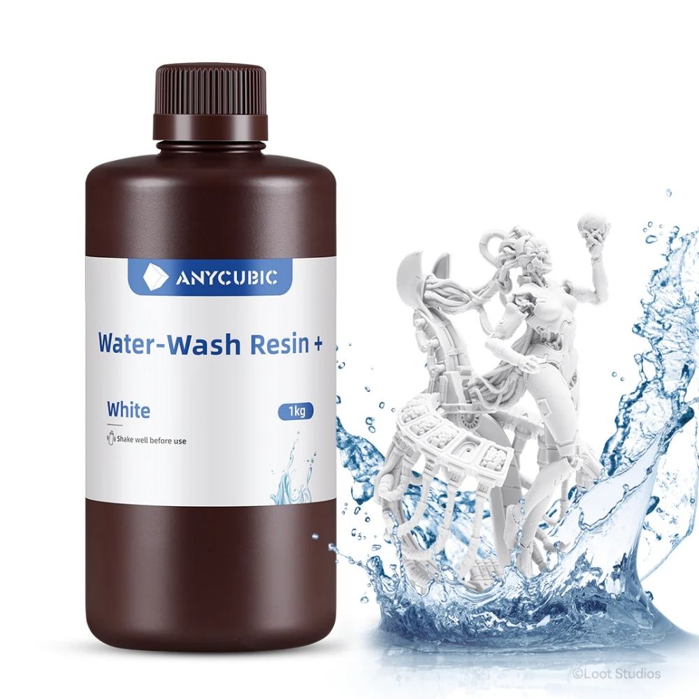 Anycubic - Water Washable Resin + - Blanc (White) - 1 kg
