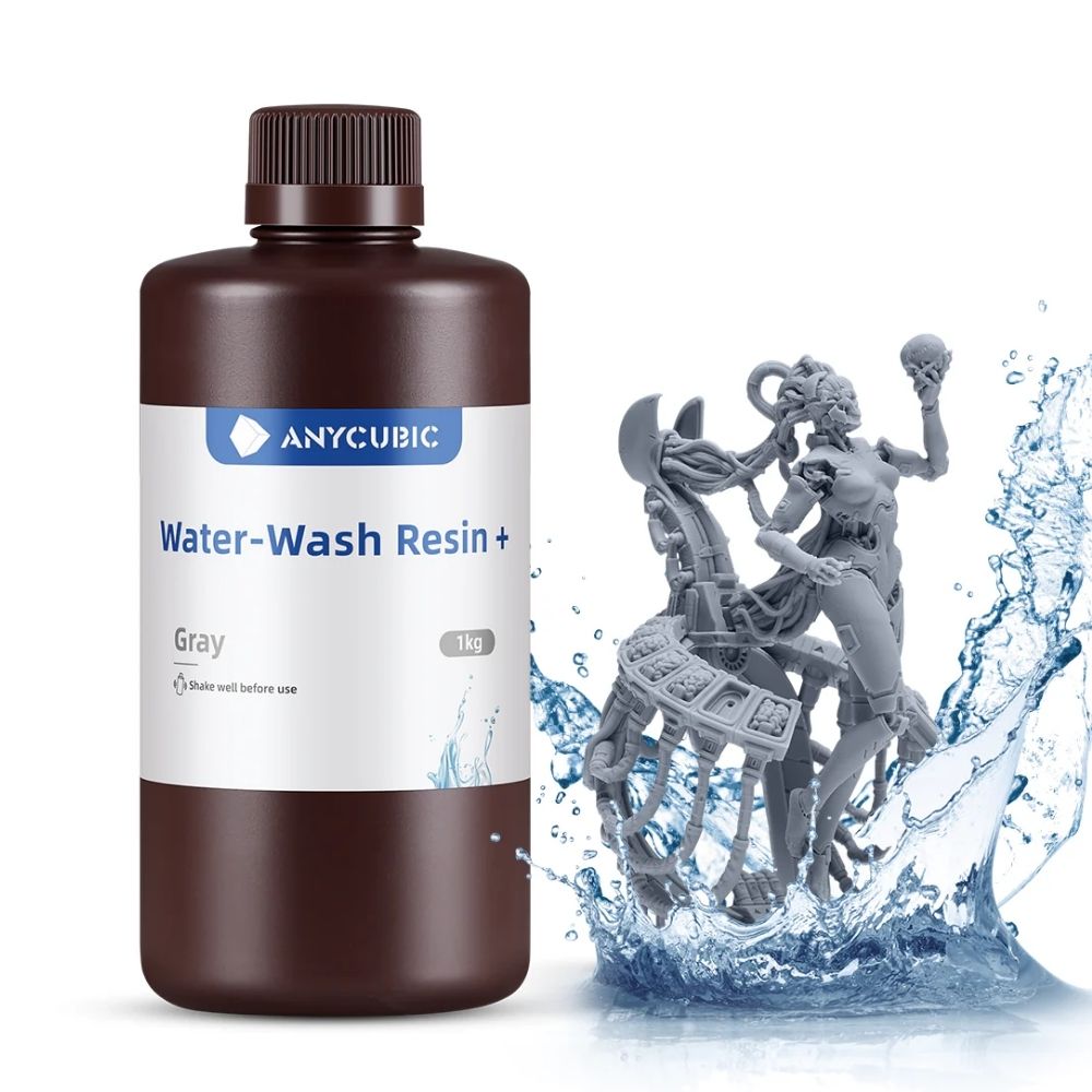 Anycubic - Water Washable Resin + - Gris (Grey) - 1 kg
