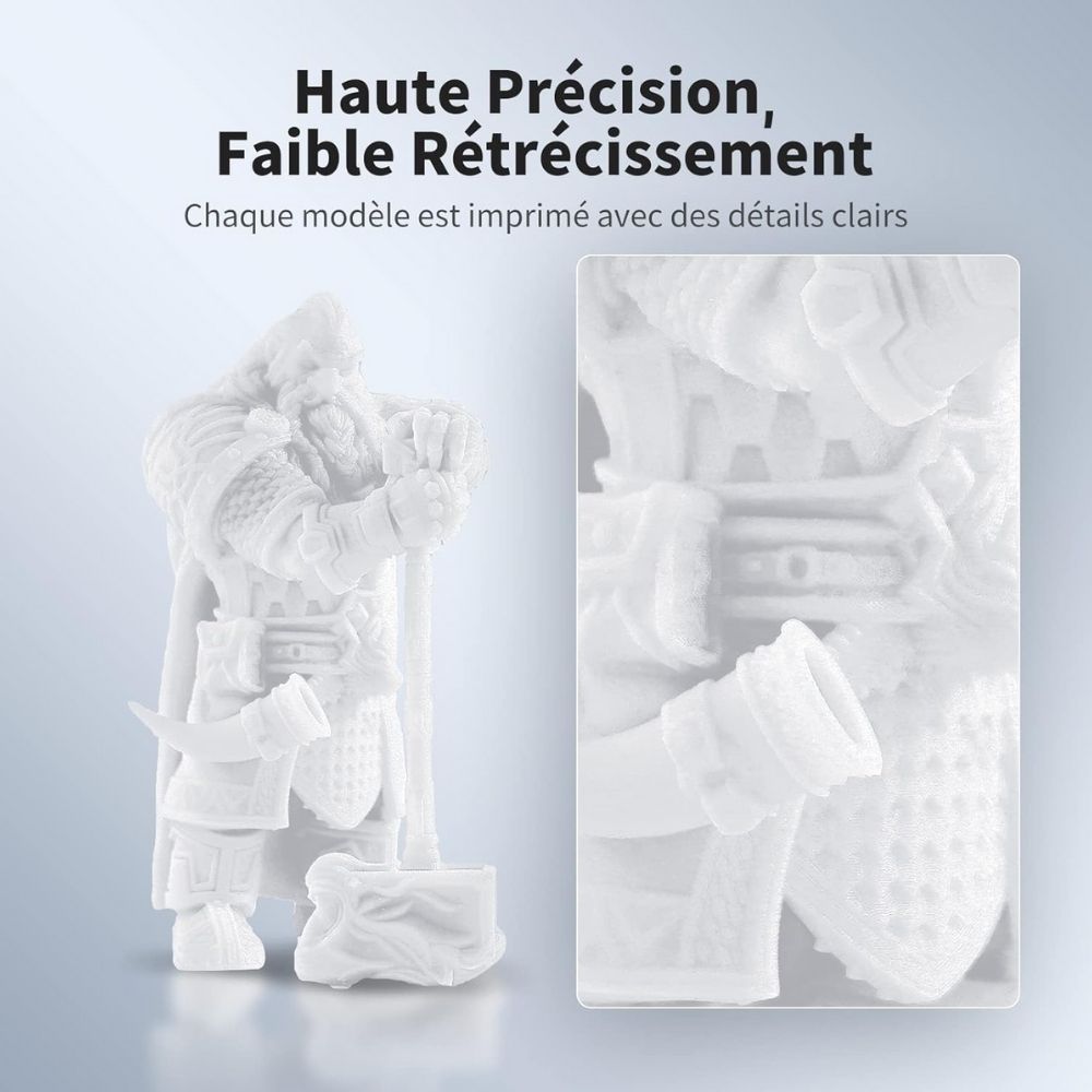 Anycubic - Water Washable Resin + - Blanc (White) - 1 kg