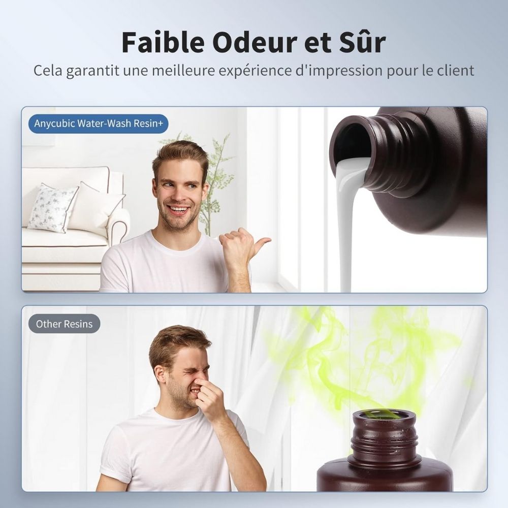 Anycubic - Water Washable Resin + - Blanc (White) - 1 kg