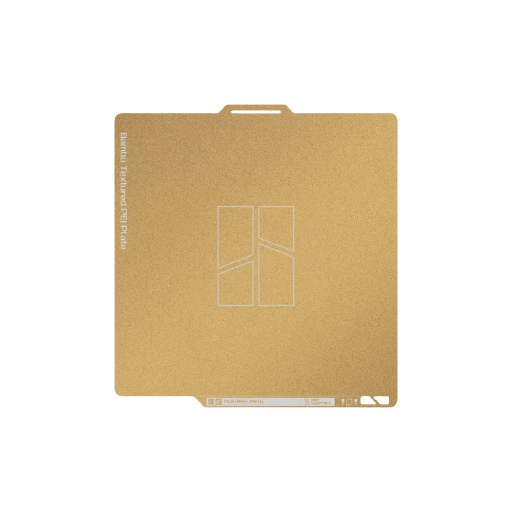 Bambu Lab - Série P1/ Série X1 - Plateau PEI Texturé Doré (Textured PEI Plate Gold)