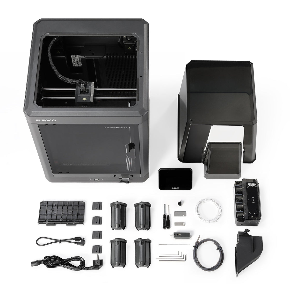 Elegoo - Pack4 x Centauri Carbon 2 Combo - Imprimante 3D avec Multicolore CC2 + CANVAS