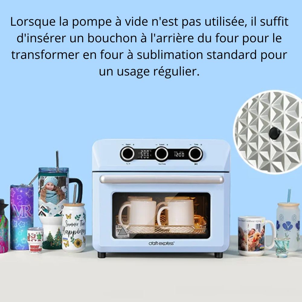 Craft Express -  Plateau et Pompe à Vide pour four à sublimation