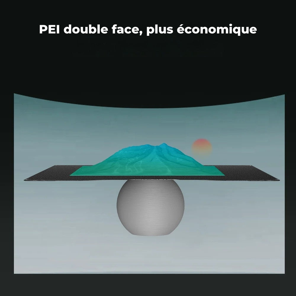 Creality Hi - Plateau d’impression PEI Noir Double Face Texturé - 280 x 265 mm