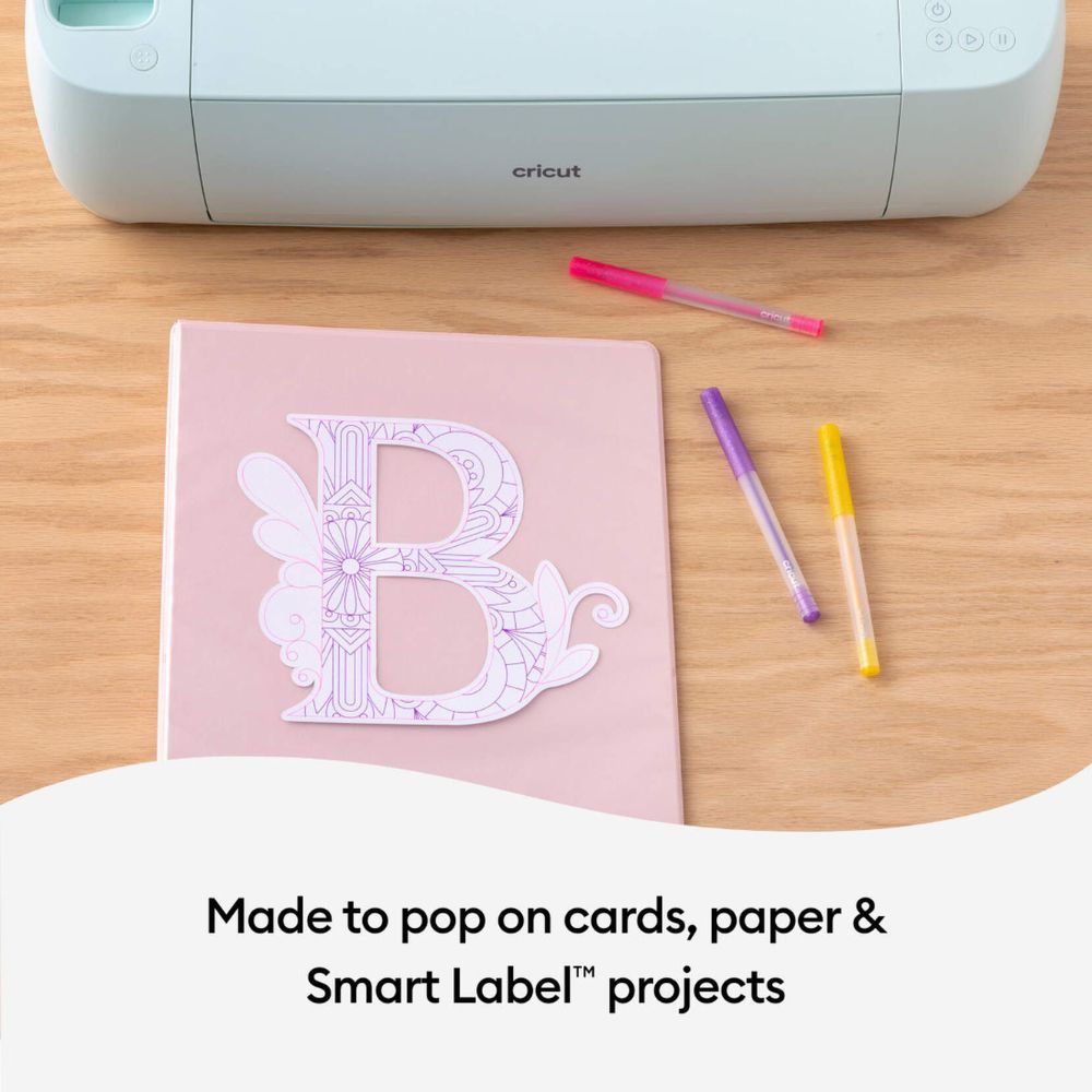 Cricut -  10 Stylos Gel à Paillettes Arc-en-ciel - 0,8 mm