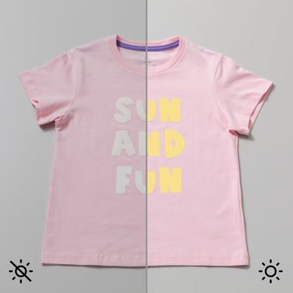 T-shirt Cricut - Flex Thermocollant UV Blanc/Jaune