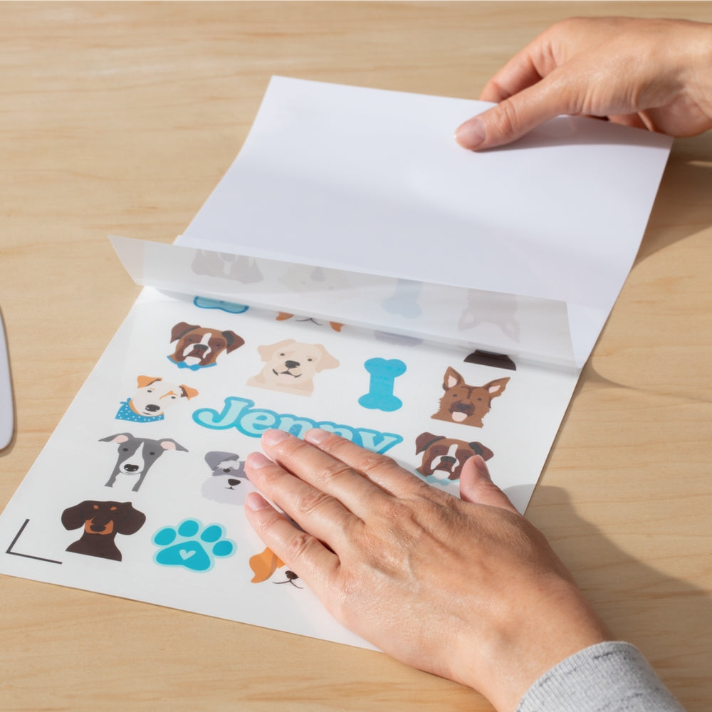 Cricut - Set de stickers imperméables et imprimables fond transparent – A4 (6 feuilles)
