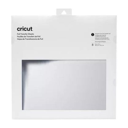 Cricut - Maker/Explore - Feuilles de transfert Foil - Argent (Silver) - 30 x 30 cm - 8 pièces