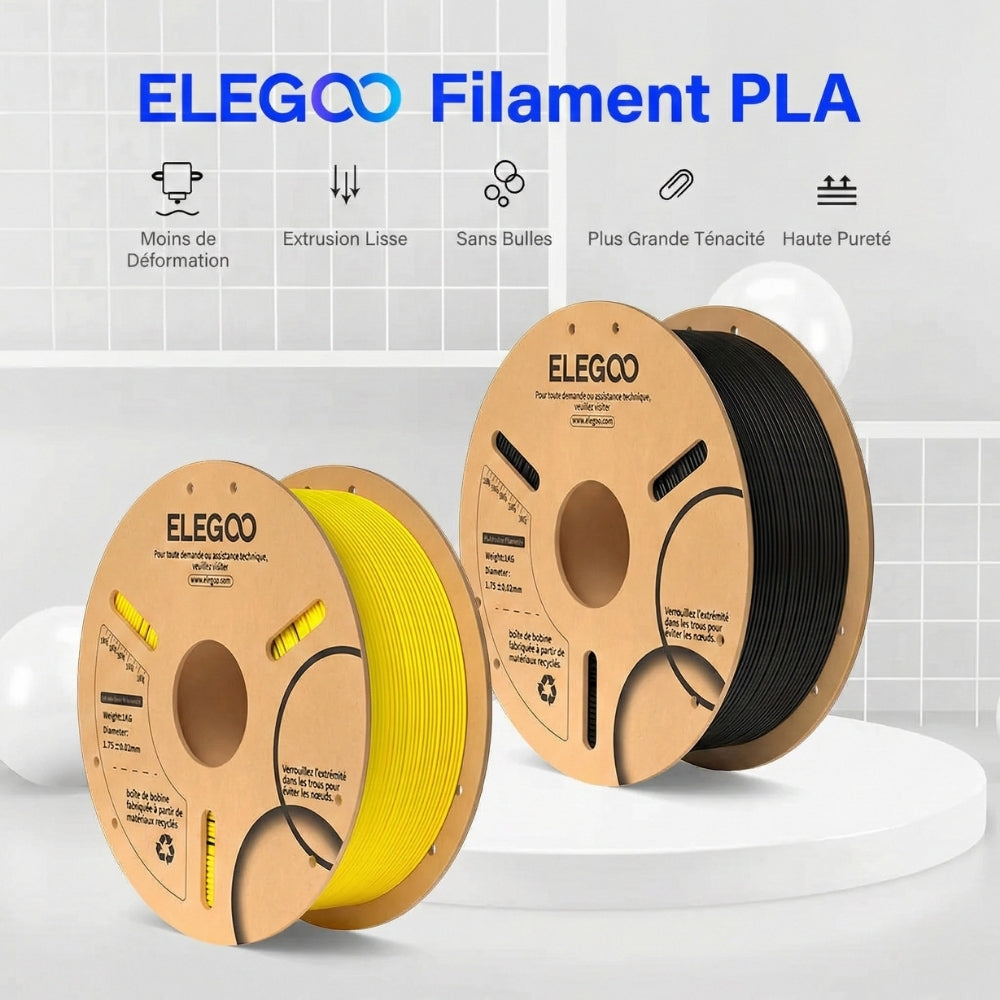 Elegoo - PLA - Jaune (Yellow) - 1,75 mm - 1 kg - RFID