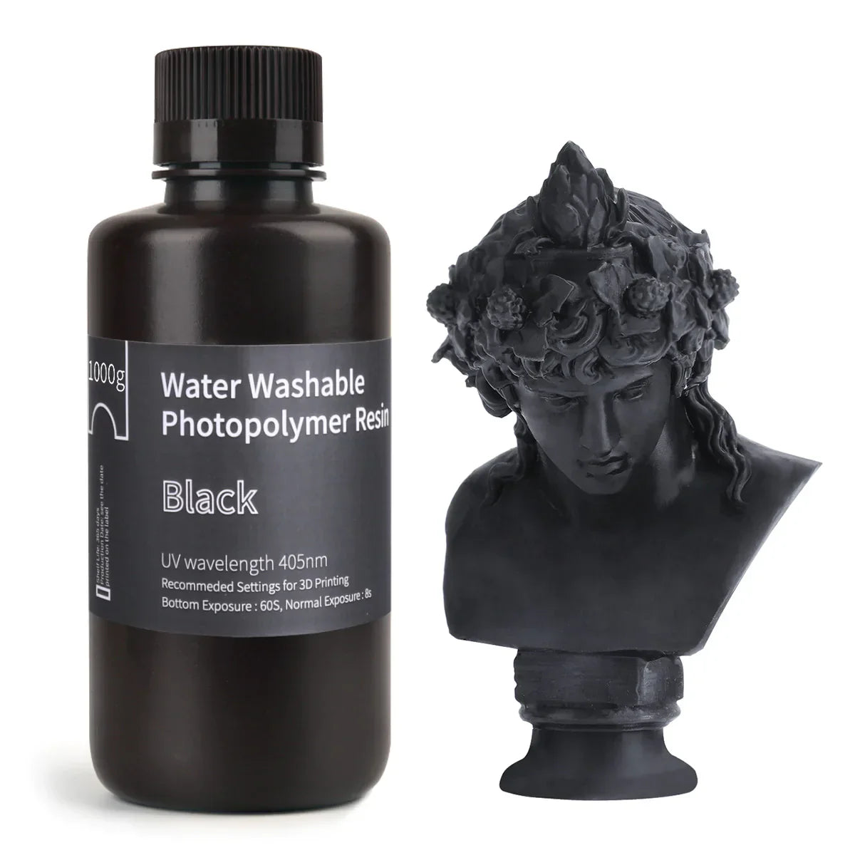 ELEGOO - Résine Water Washable - Noir (Black) - 1 kg