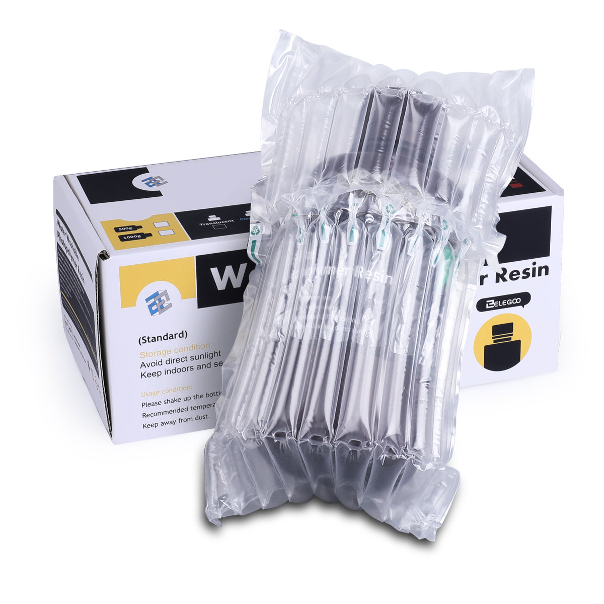 Pack ELEGOO - 12x Résine Water Washable - Noir Transparent (Smoky Black) - 1 kg