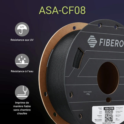 Polymaker - Fiberon - ASA-CF08 Noir (Black) - 1.75 mm - 3 kg