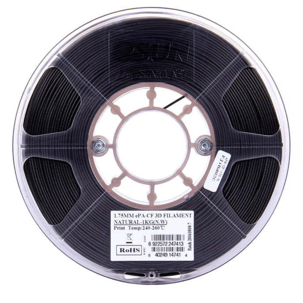 Filament de nylon autolubrifiant 20 % fibres de carbone de eSun ePA-CF