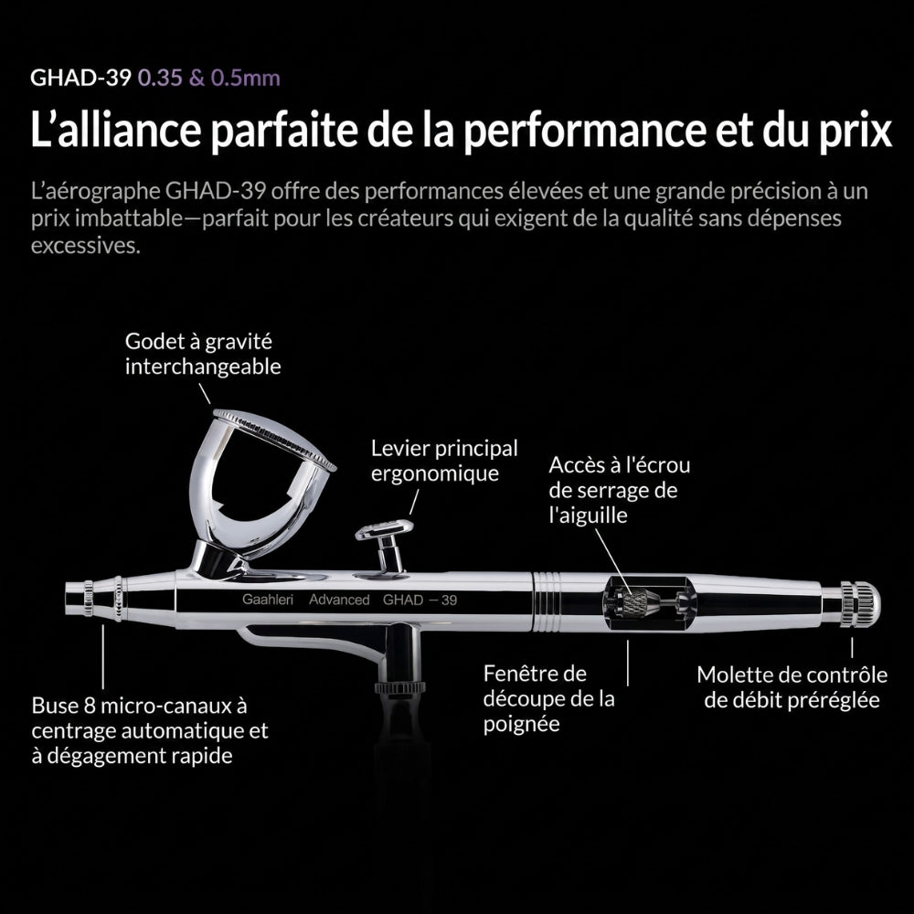 Gaahleri - Aérographe GHAD-39 Advanced Series - 0,35/0,5 mm