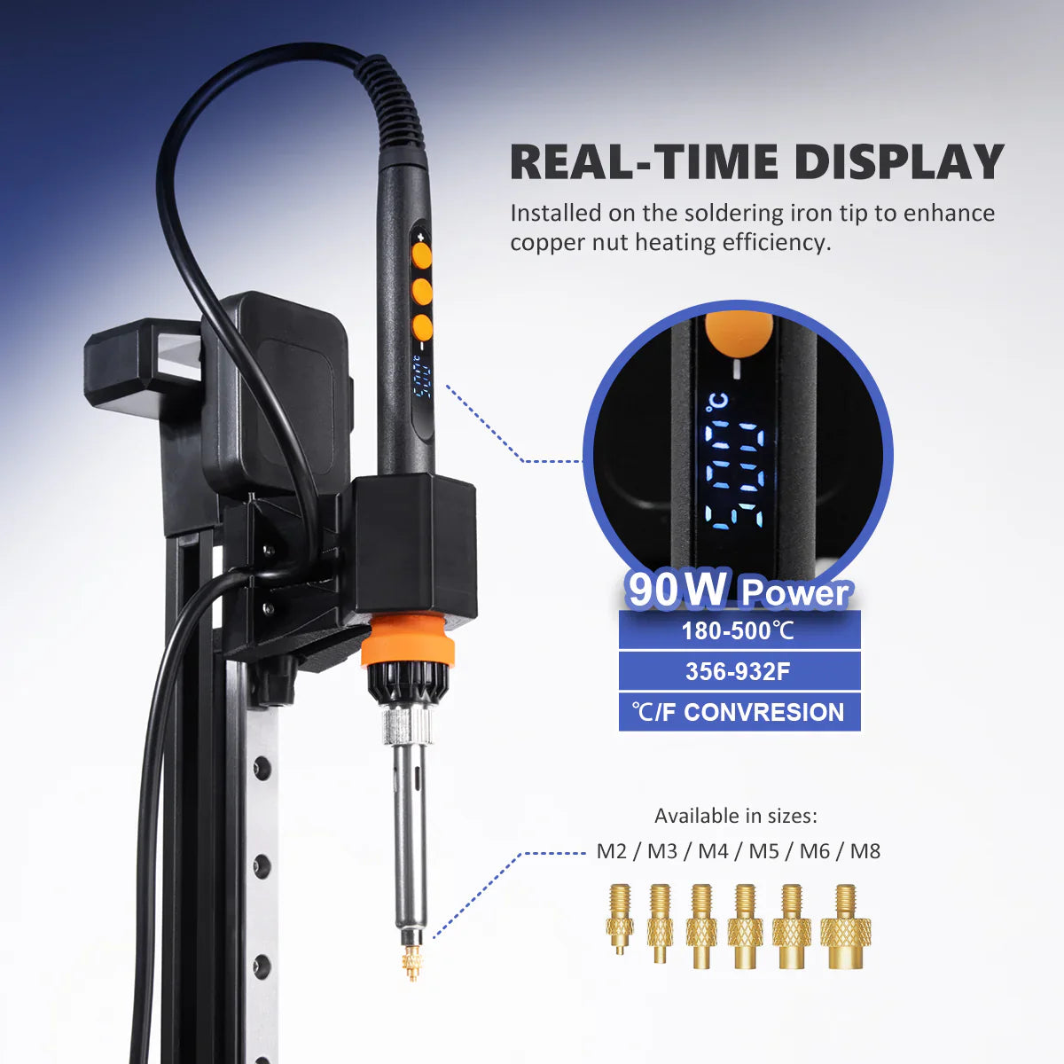 Mintion - NutoPress Pro Pour Insert Fileté Conçu pour Impression 3D (Nutopress Pro Heat Insert Tool