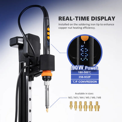 Mintion - NutoPress Pro Pour Insert Fileté Conçu pour Impression 3D (Nutopress Pro Heat Insert Tool